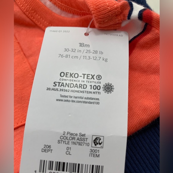 NWT Just for you 2 piece shark set for baby boys - Picture 3 of 3